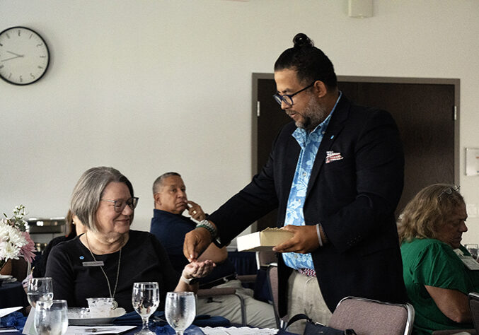 Chase Kessinger, Ph.D., at St. John's presentation