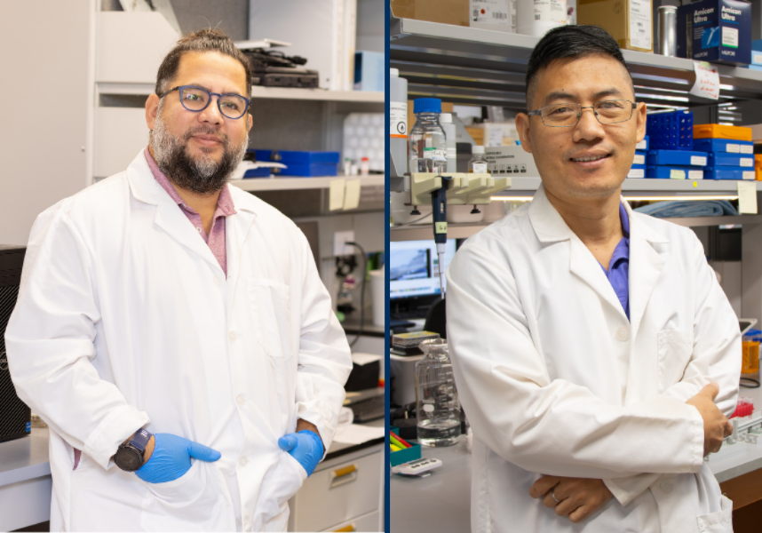 Dr. Kessinger and Dr. Lin in the laboratory